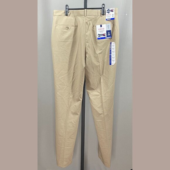 NEW Izod Pants Mens 34 brown dress straight leg classic preppy - Picture 8 of 10
